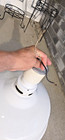 Industry Vtg White Porcelain Enamel Hanging Light  westinghouse Barn Shop 18 