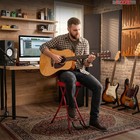 5core Guitar Stool 3 15  Padded Chair W Backrest Foldable Music Seat W Stand