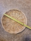 Vintage Flat Wicker Basket