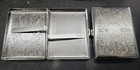 Cigarette Case Box Metal Retro King Size Double Sided Open Pocket Vintage Chrome