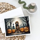 Caroline s Treasures Bloodhound Spooky Halloween Greeting Cards Pack Of 8