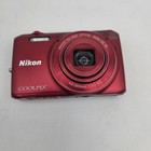 Nikon Coolpix S6800 16mp Red Compact Digital Camera For Parts Or Repair