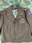 Korean War Us Army Ike Jacket Major 5tharmy Patched Medals Sterling Cib Infantry