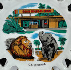 Vintage San Diego Zoo Ca Lion Elephant Efcco Porcelain Souvenir Collector Plate