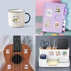 55pcs Quilting Stickers Sewing Machine Theme Waterproof Vinyl For 