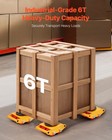 Vevor Machinery Skate Dolly Machinery Mover 13200lbs 6t Carbon Steel 4 Pu Wheels