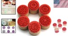 Compact Floral Round Rubber Stamps - Perfect For Kids  Creative Crafts