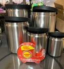 New With Box oxo Rare Stainless Steel Canister Set