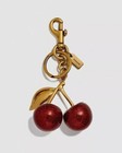 Cute  Coach Cherry Bag Charm Keychain Glitter Resin And Metal Brass