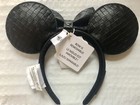 Disney Parks 2024 Loungefly Black Woven Bow Minnie Mickey Mouse Ear Headband New