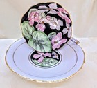 As Is- Rare Paragon Huge Pink Lavender Floating Primrose Teacup   Saucer Purple
