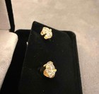 2 00ct Diamond Stud Earrings D Vs1 Round Brilliant 14k Yellow Gold Certified