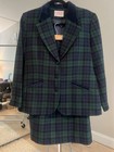 Vintage Pendleton Black Watch Tartan Wool Suit Set Petite 10 Usa Velvet Collar