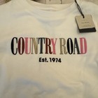 Country Road Girls White Logo Sweater Jumper Size 4 New With Tag