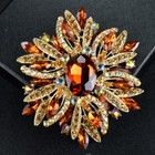 Luxury Large Size Colorful Crystal Brooch Glass Lapel Pin Wedding Accessories