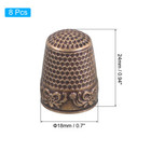 Sewing Thimble  Finger Protector For Hand Sewing  Red Bronze  8 Pcs