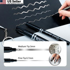 Transon 2pcs Liquid Chrome Markers With Silver 1 Count  pack Of 2  