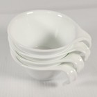 Corelle By Corning White Milk Glass Hook Handle Coffee Tea Cups Set Of 4 Vintage