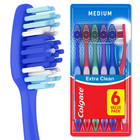 Colgate Extra Clean Manual Toothbrush Medium Bristle 6 Pack