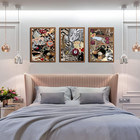 Black Woman Leopard Aesthetic Wall Art Set Of 3 lucky Collage Prints Vinyl Recor