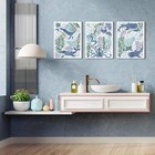 Ocean Nursery Wall Art Set Of 3  Sea Animal Kids Coastal Wall Decor Mermaid W   