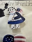 Nathalies Country Wearables Ceramic Hand Painted Flag Usa Buttons Novelty Vtg