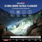 E5 Rechargeable Tactical Flashlight With Holster For Police