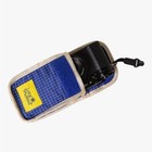 Long Weekend Camera Pouch Creme Multi Blue Grid Travel Case  New sealed