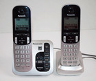 Panasonic Kx-tgc220 6 0 Cordless Phone System Silver white 2 Handsets