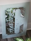 Austin Texas     Hyde Park Bar   Grill     Mirrored Etched Glass Panel     22 5  X 16 