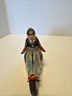 Vintage Toy Police Patrol Tin Friction Motorcycle Japan
