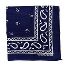 Bandana Handkerchief Fast Color Rn 14193 Blue All Cotton Paisley Selvedge 17x18 