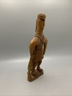 Vintage Wooden Hand Carved Warrior With Rifle Figurine 