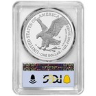 2025-w Proof  1 American Silver Eagle Laser Beam Privy Pcgs Pr70dcam Fdoi Flag