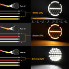 7  9  Round Led Offroad Driving Lights Drl Spot Flood Beam Trucks 4x4 Utv Atv