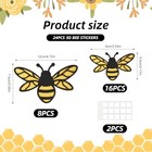 24pcs 3d Bee Wall Stickers double Layer Honey Bee Decals 2 Modern  Contemporary