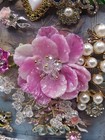 Jewelry Art- Beautiful Rhinestone  Enamel  Faux Pearl Florals  Butterfly  Bee