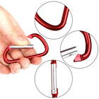 10-200 Pcs Aluminum Carabiner D Shape Spring Clip Snap Key Hook Keychain Buckle