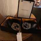 2 Gucci Black Belts Come With Box  Belt Buckle Gold And Silver   