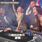 Led Poker Table  84  10 Player Foldable Texas Holdem Table W inlaid Led Light  2