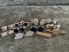 Vintage Cuff Links tie Clips   Tie Pins  Lot Of 9 Pair Cuff Links 3 Clips 3 Pins