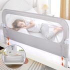 Baby Bed Rail Guard For Toddlers - 47  Toddler Bed Side Rails For 47 Inch Grey