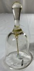 Vintage Etched Glass Bell Hand Blown Taiwan Crystal Clear Glass - 5-in Tall