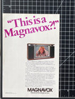 Magnavox Tv Television Stereo Color Tv Sound Of The Future Vintage Print Ad 1984