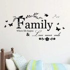 Wall Sticker Butterfly Flower Decal Family Quotes Vinyl Mural Arts Home Decor