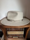 Vintage Rowells Custom Made Fur Felt Western Fedora Hat 7 3 8  restored 