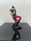 Kneeling Maroon Pixie Elf Elve Vintage Japan Ceramic Black Hat