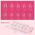  Clear Stiletto Nail Tips  500pcs Half Cover Soft Gel 500pcs Stiletto With Box