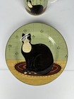 Vtg Warren Kimble Fat Cat Coffee Mug   8  Plate Sakura Cat Collection