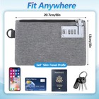 Money Bag With Lock  Cash Locking Bags With Zipper  Travel Safe Lockable Bank B
